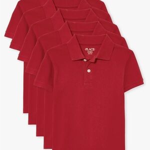 The Children's Place Red Kids Polo Shirt (5 pack)